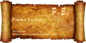 Panka Eszter névjegykártya